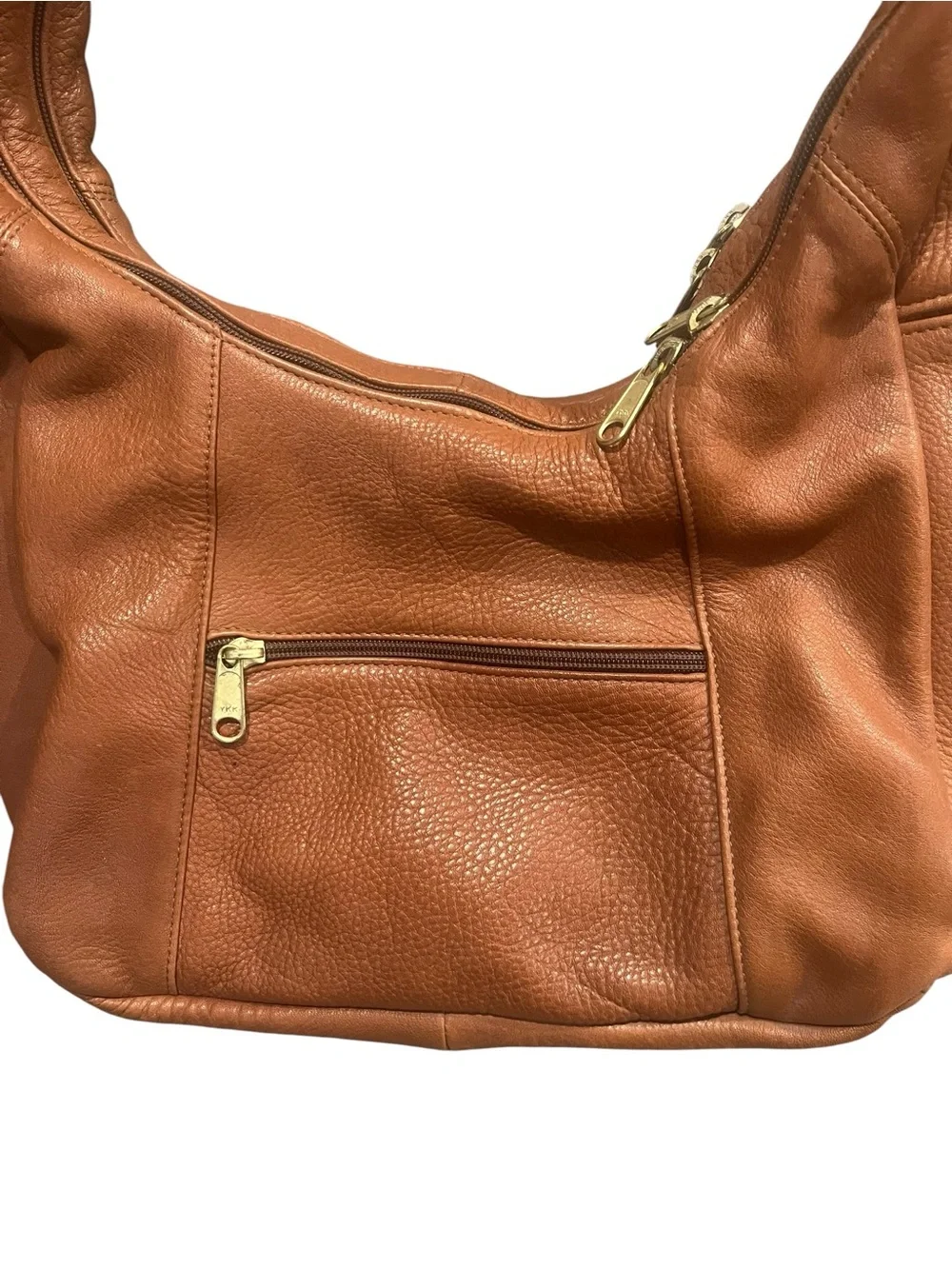 Coronado Leather Hobo Style Carry Concealed CCW Purse Handbag Shoulder Bag Brown